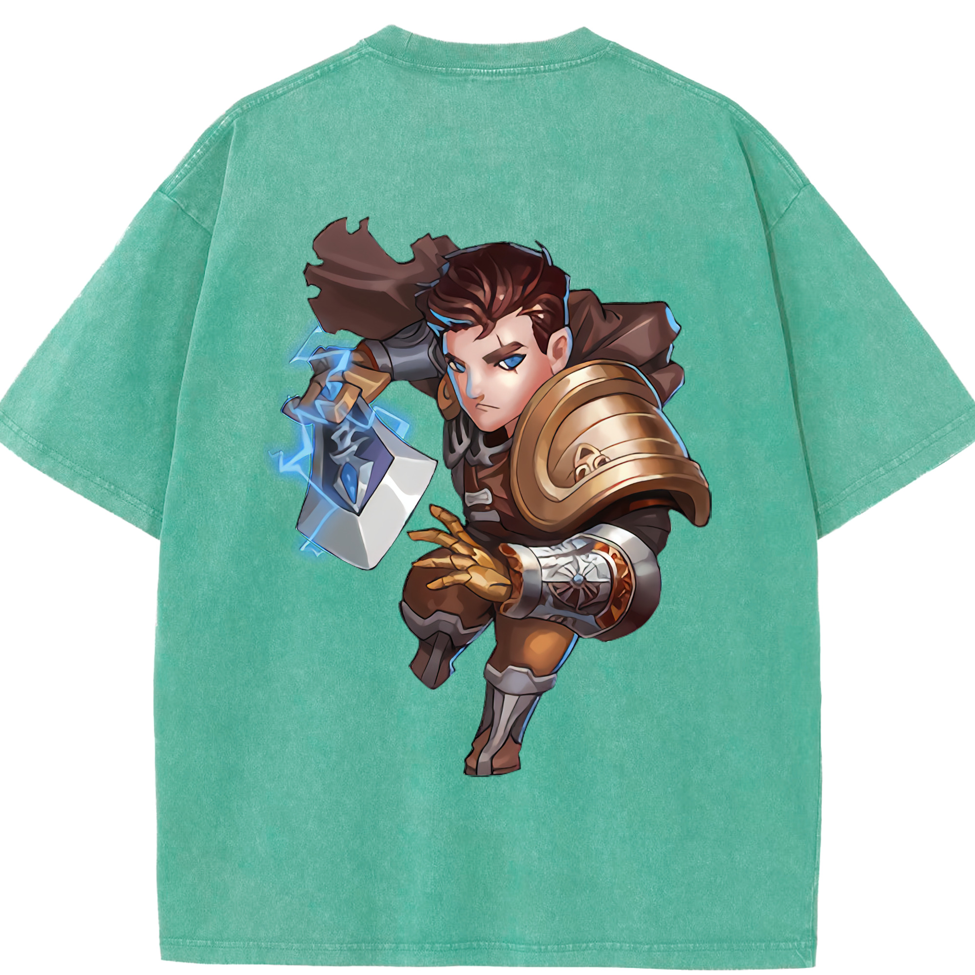 リーグ・オブ・レジェンド League of Legends LOL 綿100% ヴィンテージ風 半袖Tシャツ（背面プリント）